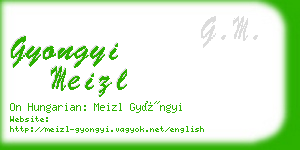 gyongyi meizl business card
